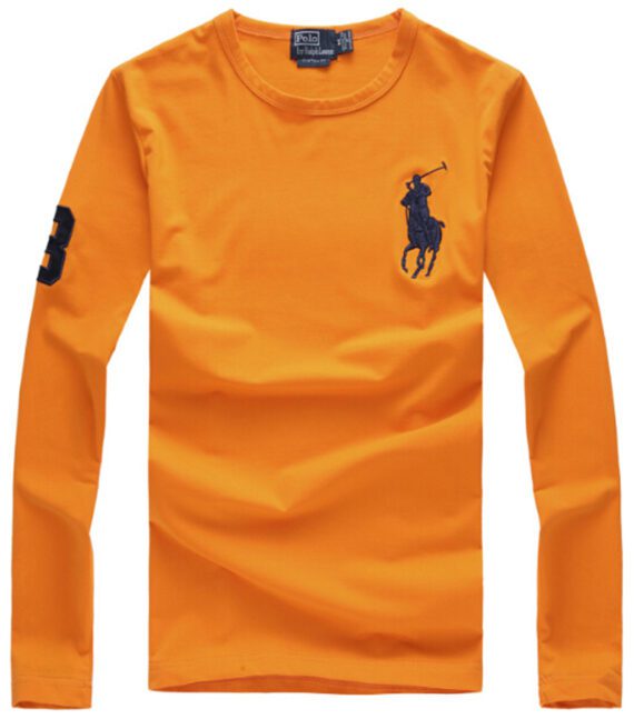 ראלף לורן-RALPH LAUREN TSHIRT MEN'S LONG - CARROT ORG
