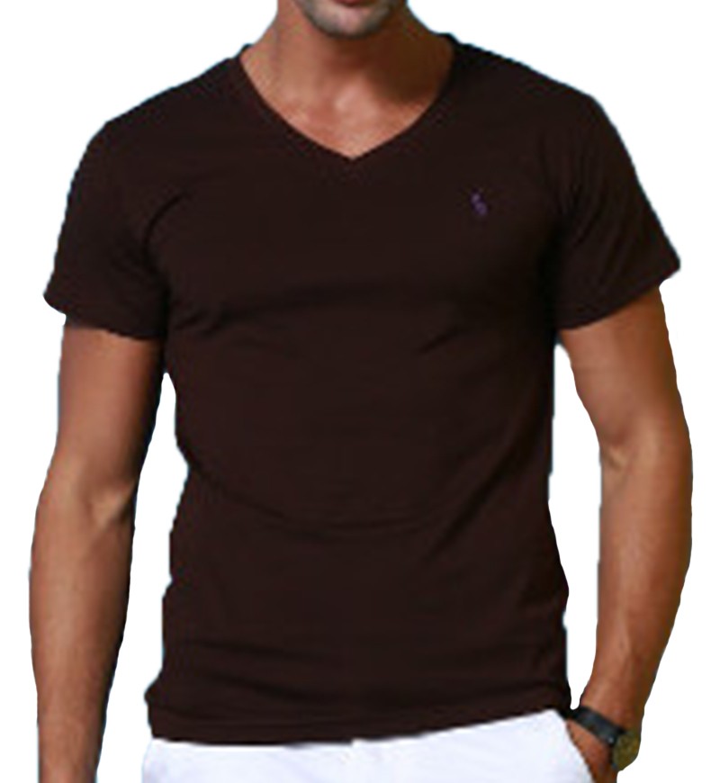 ראלף לורן-RALPH LAUREN TSHIRT MEN'S SHORT - Cocoa Brown