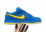 נעליי נייק-NIKE SB DUNK LOW PRO QS - Blue & Yellow Logo