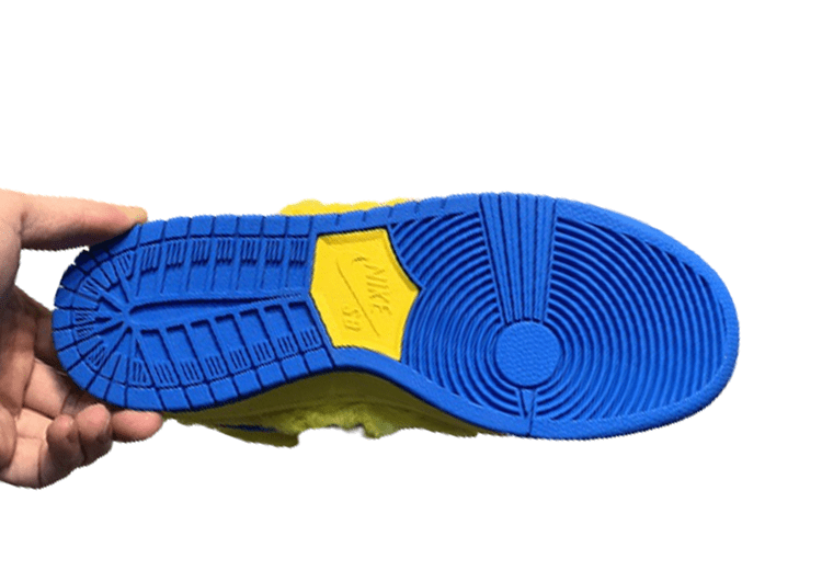 נעליי נייק-NIKE SB DUNK LOW PRO QS - Blue & Yellow Logo