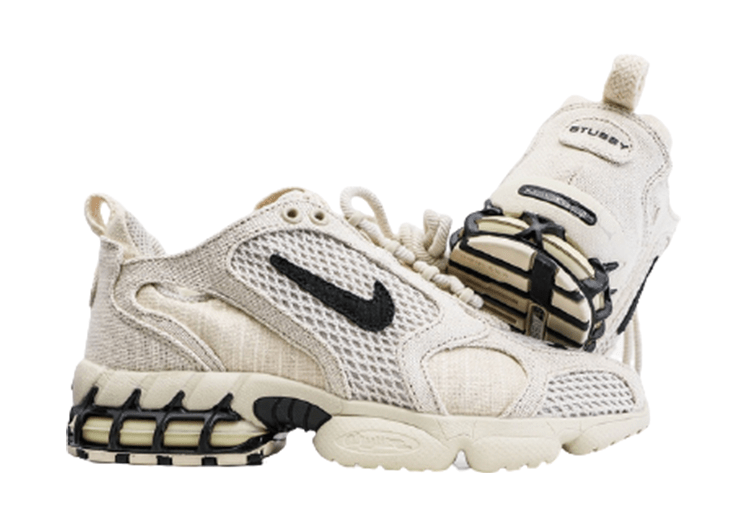 נעליי נייק-Nike x Stussy Air zoom- Gray & Black Logo