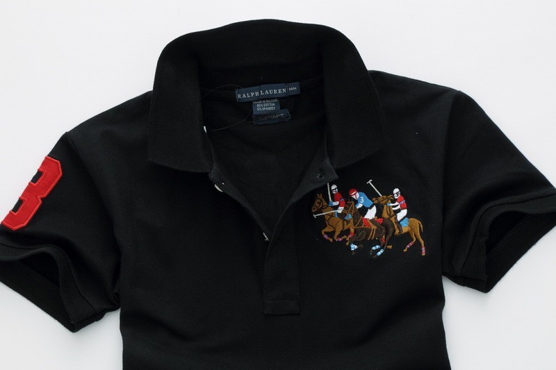 ראלף לורן-RALPH LAUREN POLO TSHIRT SHORT WOMEN - Black