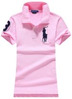 ראלף לורן-RALPH LAUREN POLO TSHIRT SHORT WOMEN - Classic Rose & Nave Logo