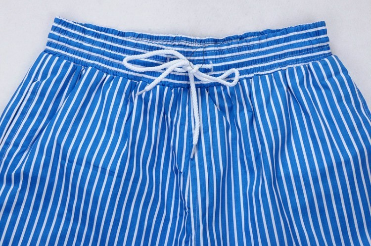 ראלף לורן-RALPH LAUREN SWIM BEACH SHORT MEN'S - Blue & White Combo