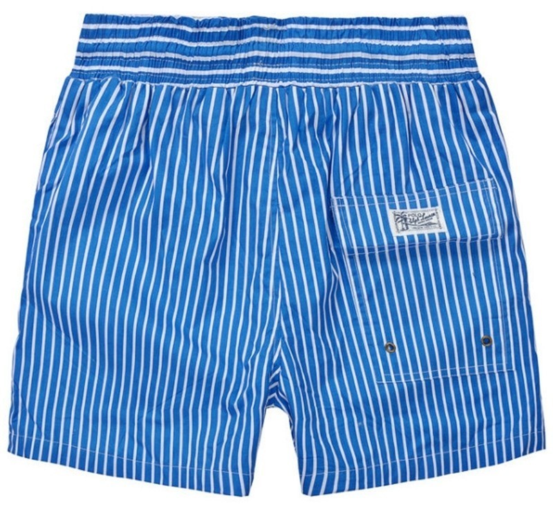 RALPH LAUREN SWIM BEACH SHORT MEN'S – Blue & White Combo (7)