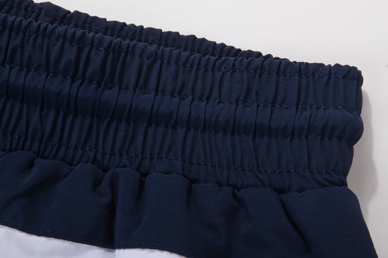 ראלף לורן-RALPH LAUREN SWIM BEACH SHORT MEN'S - Navy Blue & White