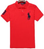 ראלף לורן-RALPH LAUREN POLO TSHIRT SHORT BIG PONY MEN'S - Alizarin