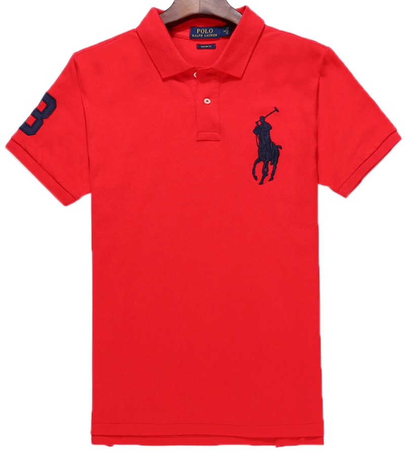 ראלף לורן-RALPH LAUREN POLO TSHIRT SHORT BIG PONY MEN'S - Alizarin