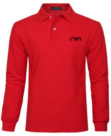 ארמני- ARMANI POLO LONG MEN'S - Fire Engine Red