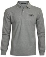 ארמני- ARMANI POLO LONG MEN'S - Gray