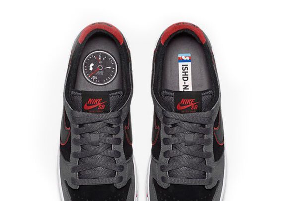 נעליי נייק-NIKE SB DUNK LOW PRO QS - Black & Vulcan