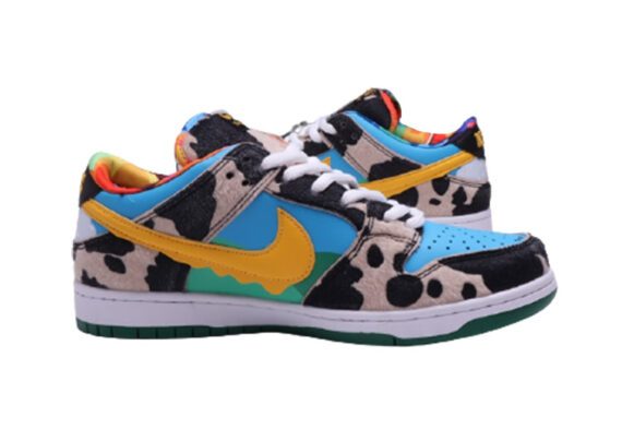 נעליי נייק-NIKE SB DUNK LOW PRO QS - Blue - Yellow & Green