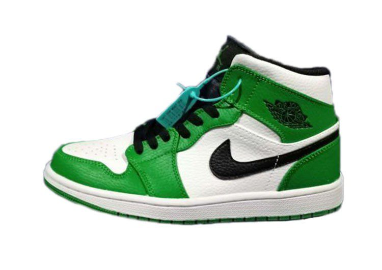 נעלי נייק-NIKE AIR MAX JORDAN HIGH - Black Forest Green & White