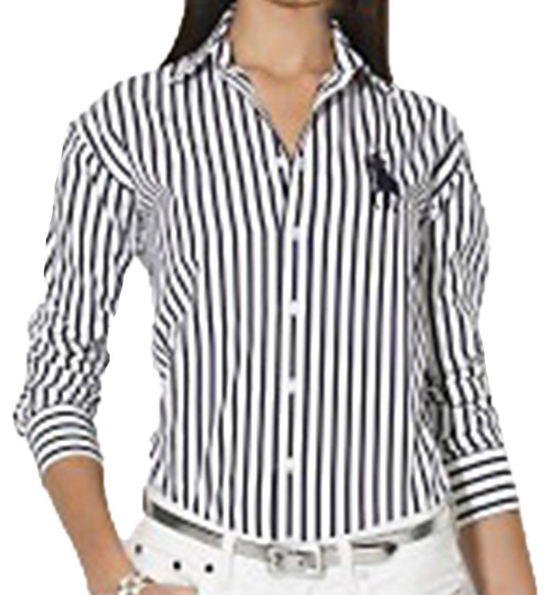 ראלף לורן-RALPH LAUREN SHIRT WOMEN - White & Black