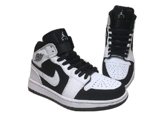 נעלי נייק אייר ג'ורדן גבוהות 1 צבע שחור לבן-Nike Air Jordan 1 High