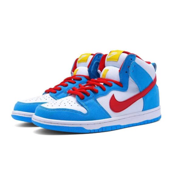 נייק דאנק- NIKE DUNK HIGH White Blue Red