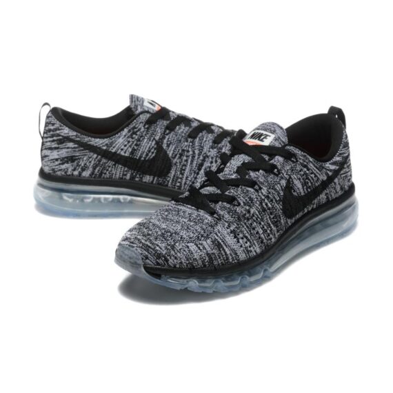 נעלי נייק-Nike air max Flyknit 2014 Black Gray