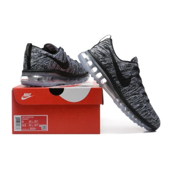 נעלי נייק-Nike air max Flyknit 2014 Black Gray