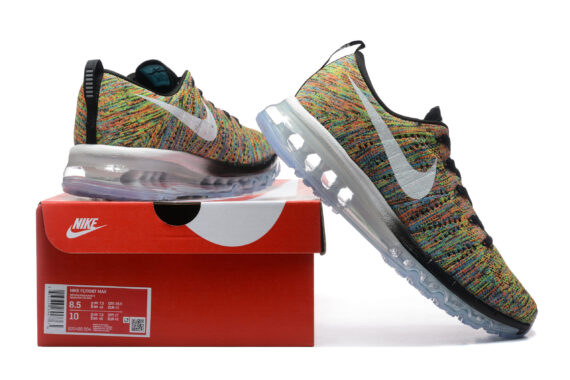 נעלי נייק-Nike air max Flyknit 2014 Multicolor White